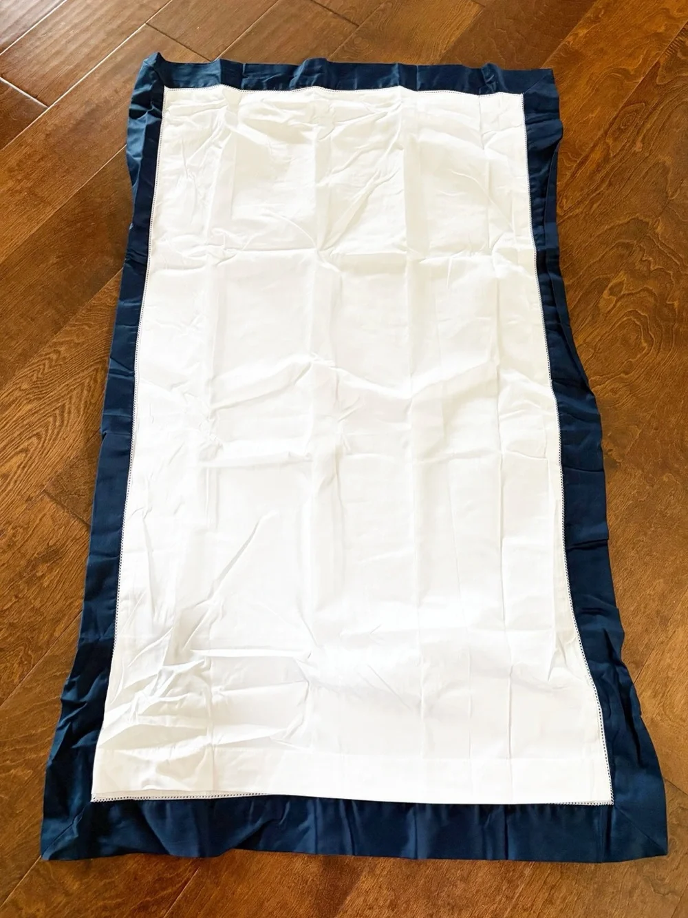 Ralph Lauren Home Organic Cotton Sateen Border Sham King Size Polo Navy Luxury